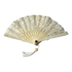 American Girl Pleasant Company Ivory Cream LACE FAN Party Treats Accessory #5